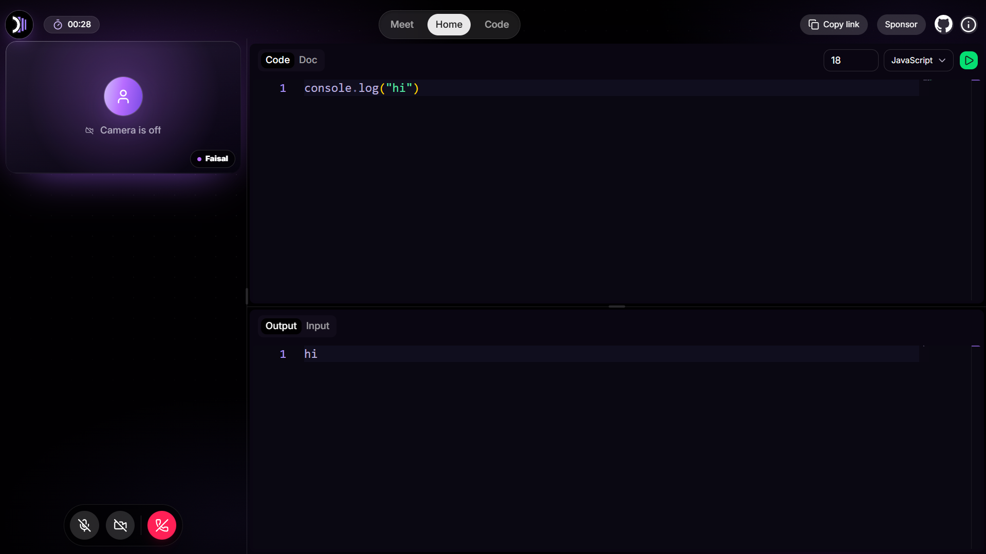 DevMeet — screenshot