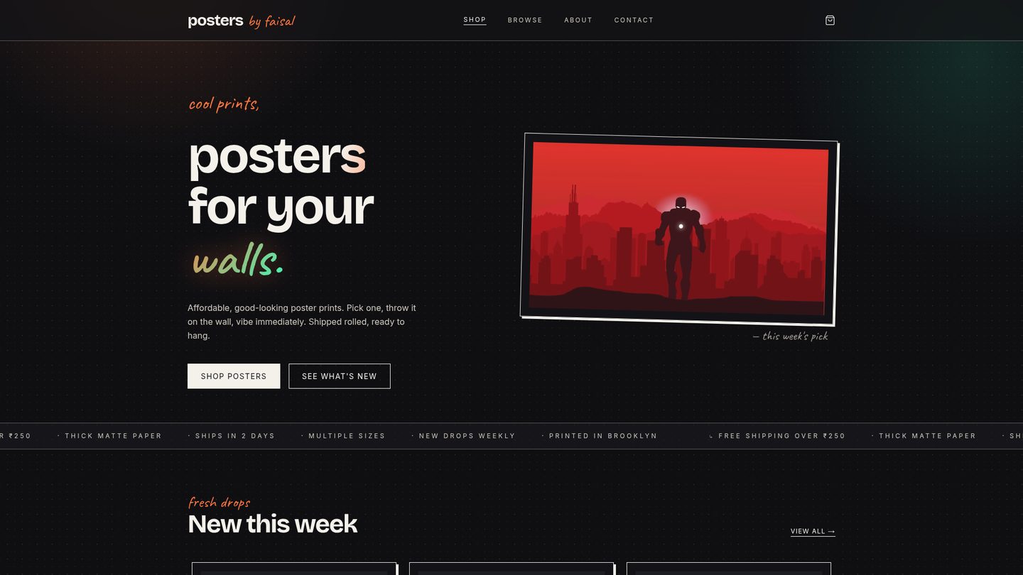 Posters — screenshot