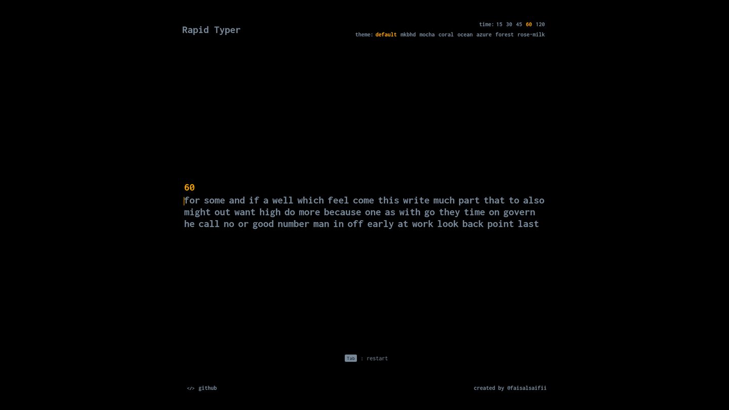 Rapid Typer — screenshot